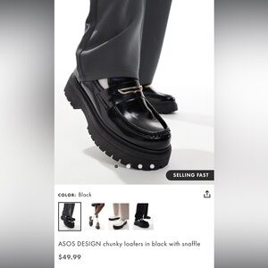 ASOS Design chunky lofers women’s size 9